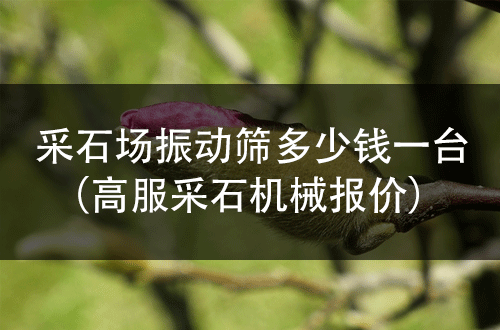 采石場(chǎng)振動(dòng)篩多少錢一臺(tái)（高服采石機(jī)械報(bào)價(jià)）?